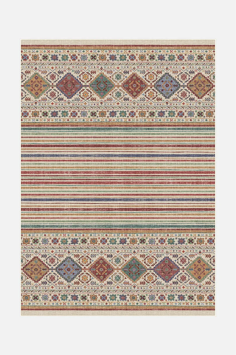 teppana-samira-bunt-teppich-waschbarer-indoor-teppich-mit-rutschfester-matte-meh image 1