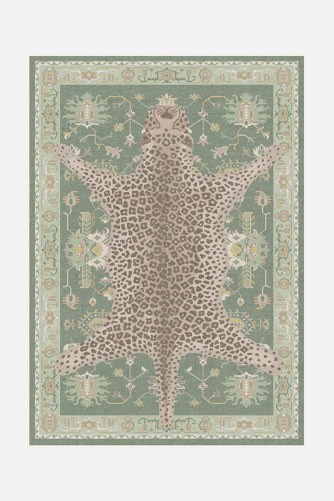 teppana-leopard-gr-n-teppich-weicher-indoor-teppich-mit-leopardenmuster-in-gr-n- image 1