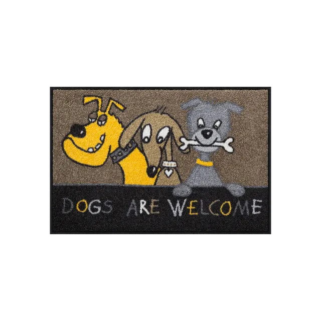 salonloewe-dogs-are-welcome-eingangsmatte-50-x-75-cm-waschbar-rutschfest image 1