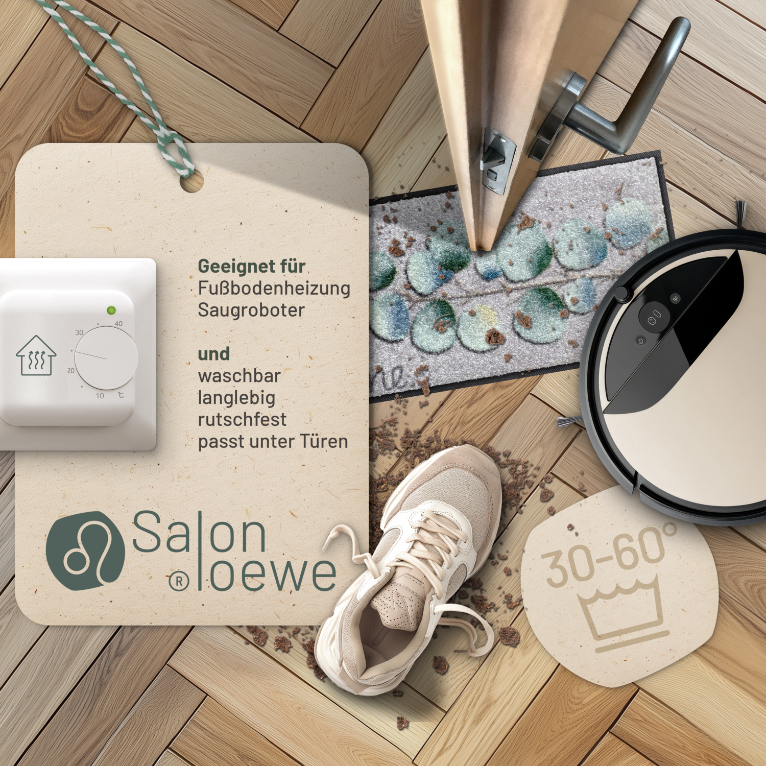 salonloewe-eucalyptus-welcome-minimatte-30-x-75-cm-waschbare-t-rmatte-mit-botani image 3