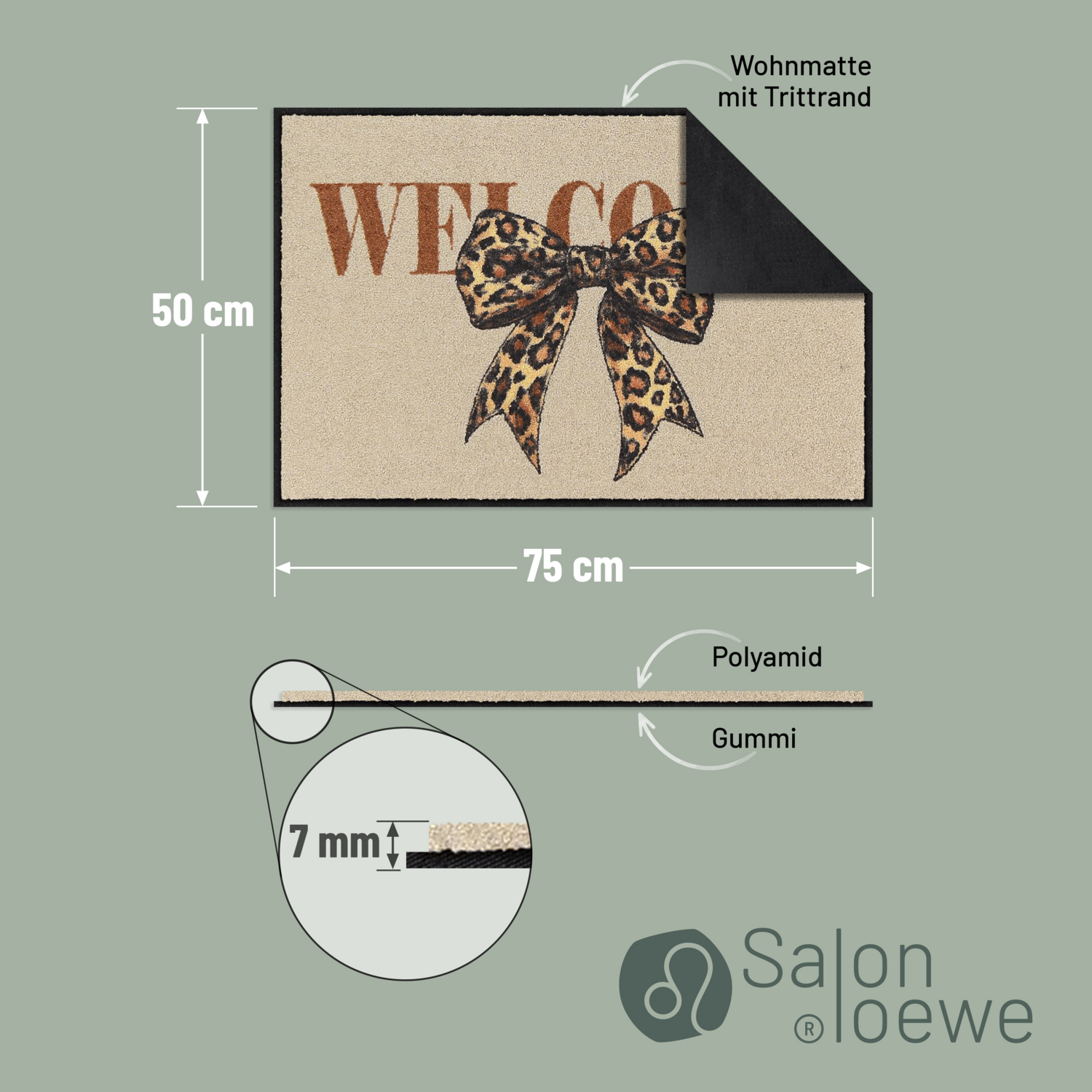 salonloewe-welcome-ribbon-waschbare-schmutzfangmatte-50-x-75-cm-beige-schleifenm image 4