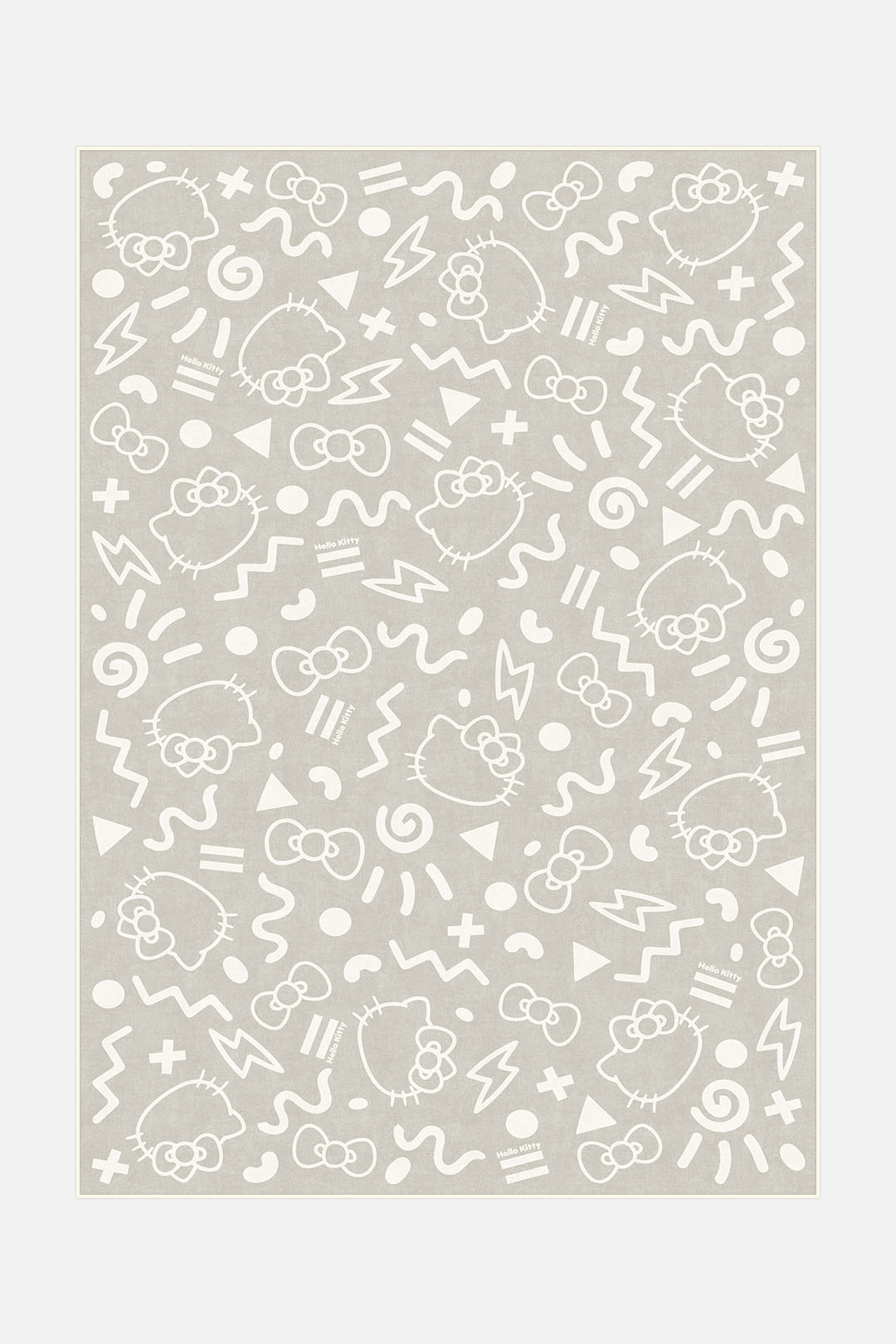 teppana-hello-kitty-comic-natur-teppich-waschbar image 1