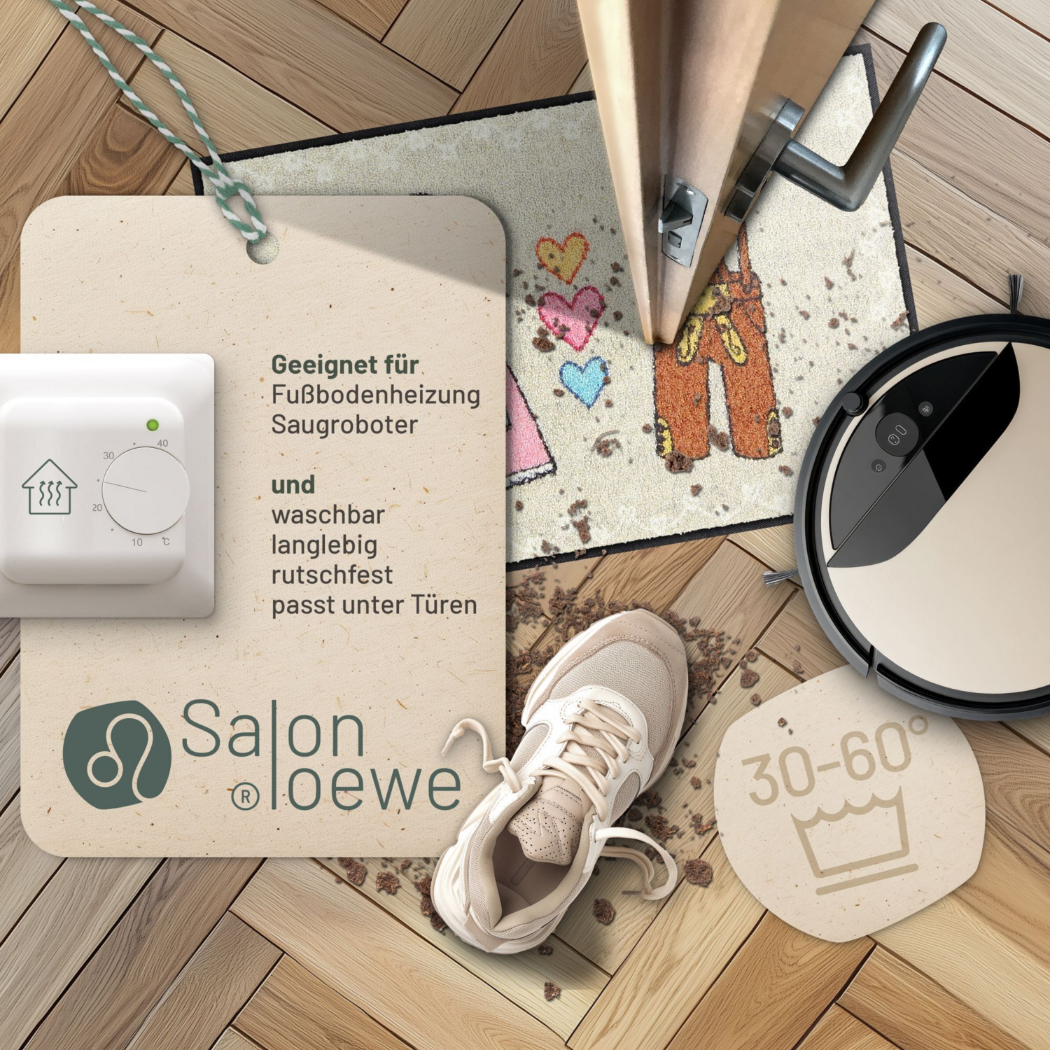 salonloewe-herzerl-spatzl-eingangsmatte-50-x-75-cm-waschbare-schmutzfangmatte-im image 3