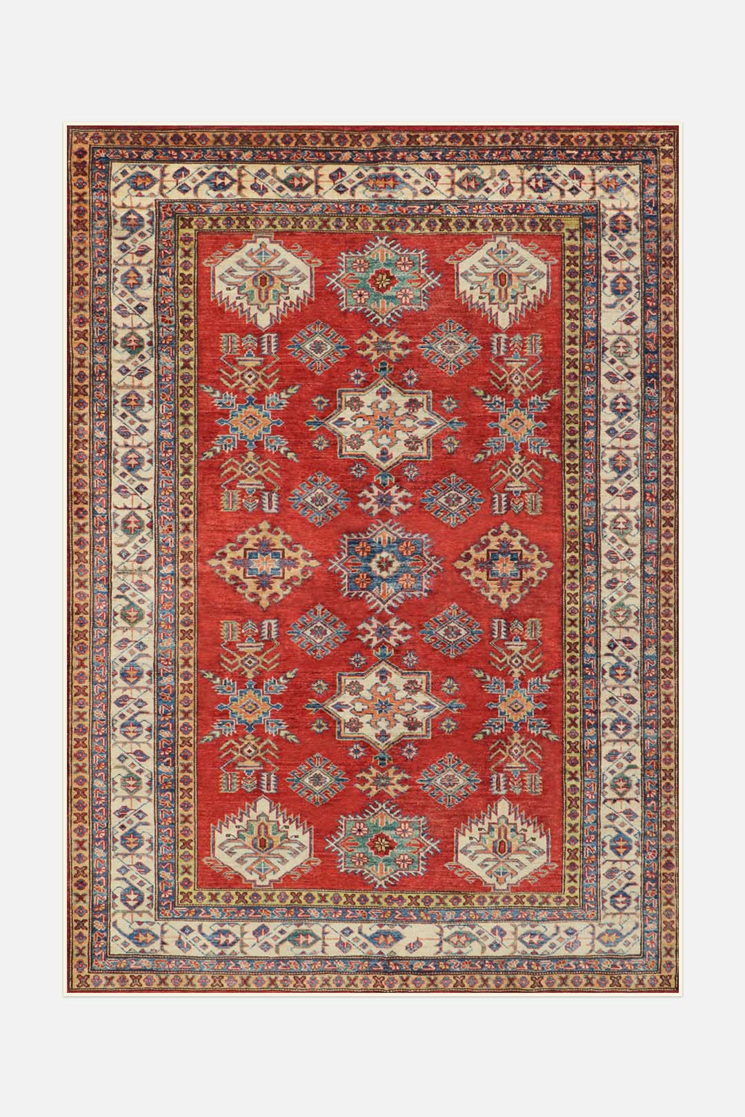 teppana-alina-kazak-teppich-waschbarer-nomaden-teppich-120x170-cm-creme-inkl-ant image 5