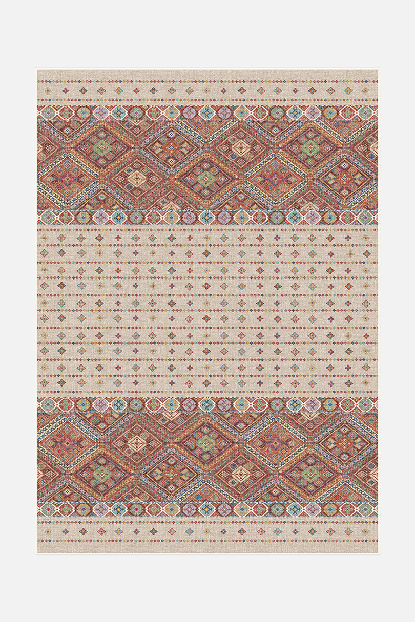 teppana-leila-bunt-teppich-waschbarer-mehrfarben-teppich-im-boho-stil-mit-rutsch image 1