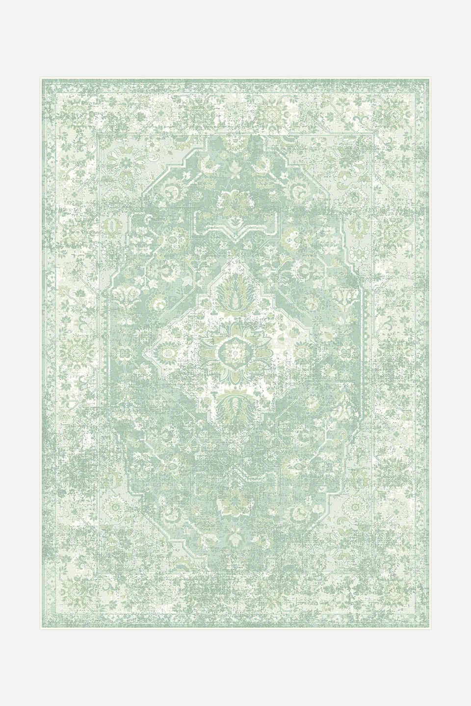 teppana-hiranur-salbei-teppich-waschbarer-kurzflor-teppich-mit-rutschfester-matt image 1