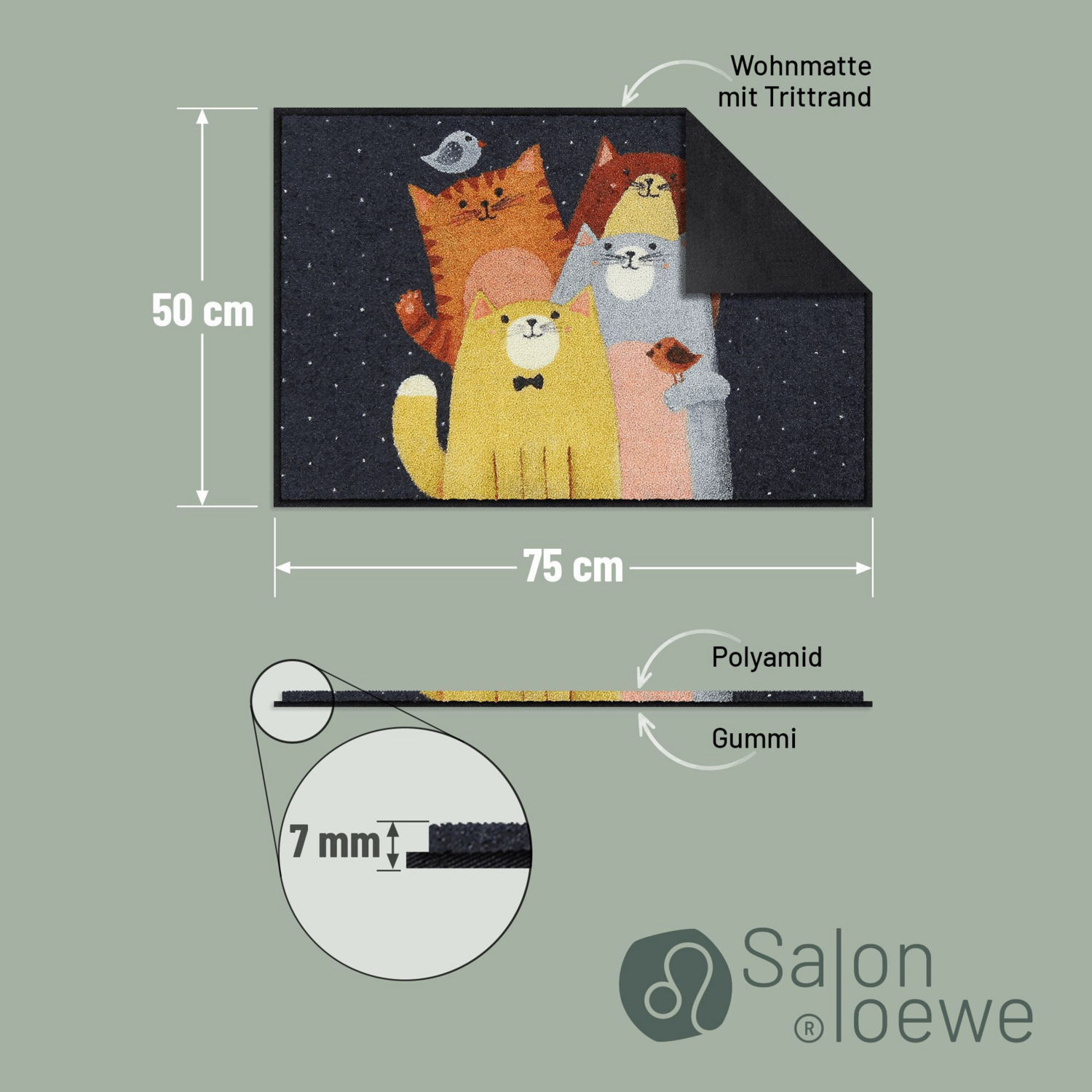 salonloewe-cat-quartet-eingangsmatte-50-x-75-cm-fu-matte-mit-vier-katzen-rutschf image 3