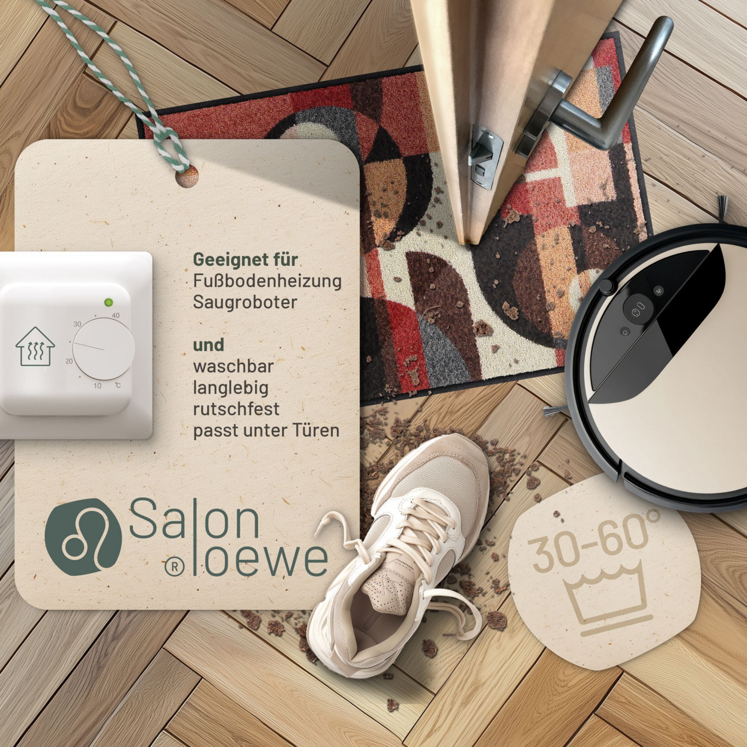 salonloewe-clockwork-rose-blue-eingangsmatte-50-x-75-cm-geometrische-schmutzfang image 3