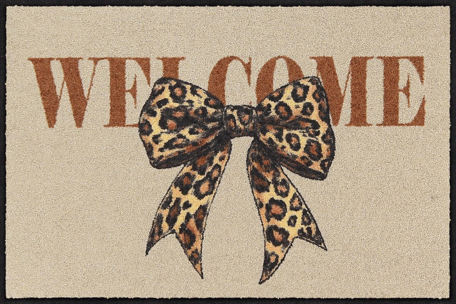salonloewe-welcome-ribbon-waschbare-schmutzfangmatte-50-x-75-cm-beige-schleifenm image 1