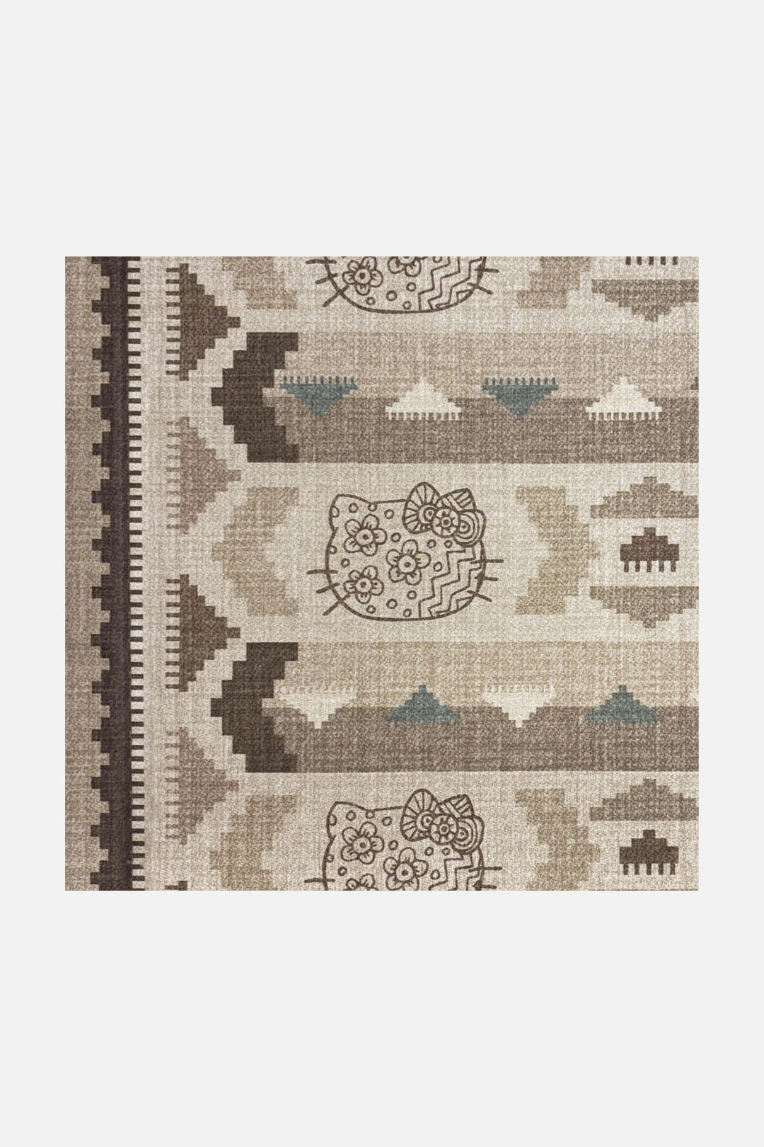 teppana-hello-kitty-kilim-mokka-teppich-waschbarer-kinder-teppich-beige-natur-bo image 3