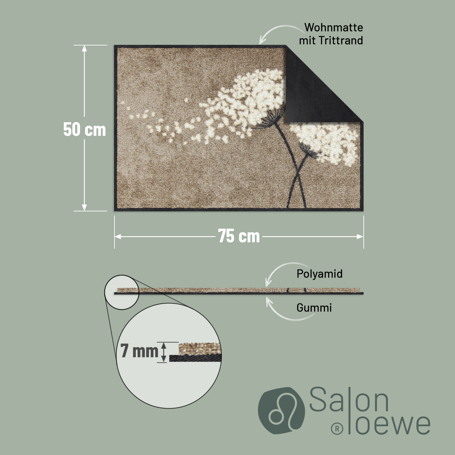 salonloewe-wishfull-blossom-taupe-teppich-50-x-75-cm-waschbare-fu-matte-mit-bl-t image 4