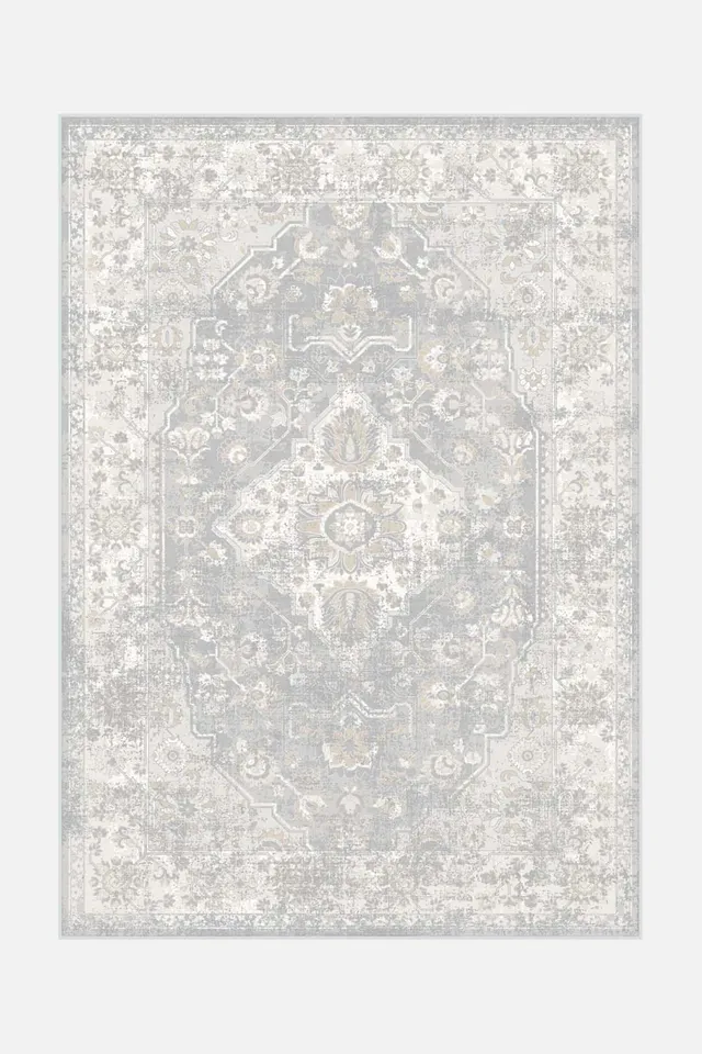 teppana-hiranur-nebel-waschbarer-teppich-beige-natur-grau-silber image 1