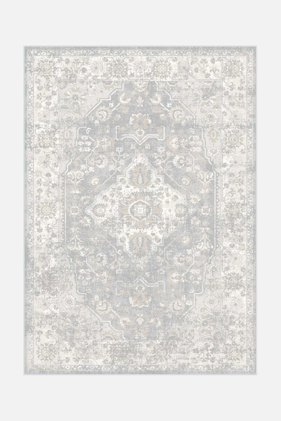 teppana-hiranur-nebel-waschbarer-teppich-beige-natur-grau-silber image 1