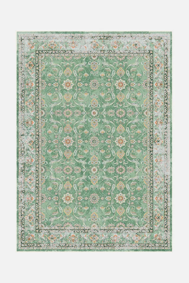 teppana-persisch-jade-teppich-waschbarer-kurzflor-teppich-in-blau-gr-n-34-50-sta image 1