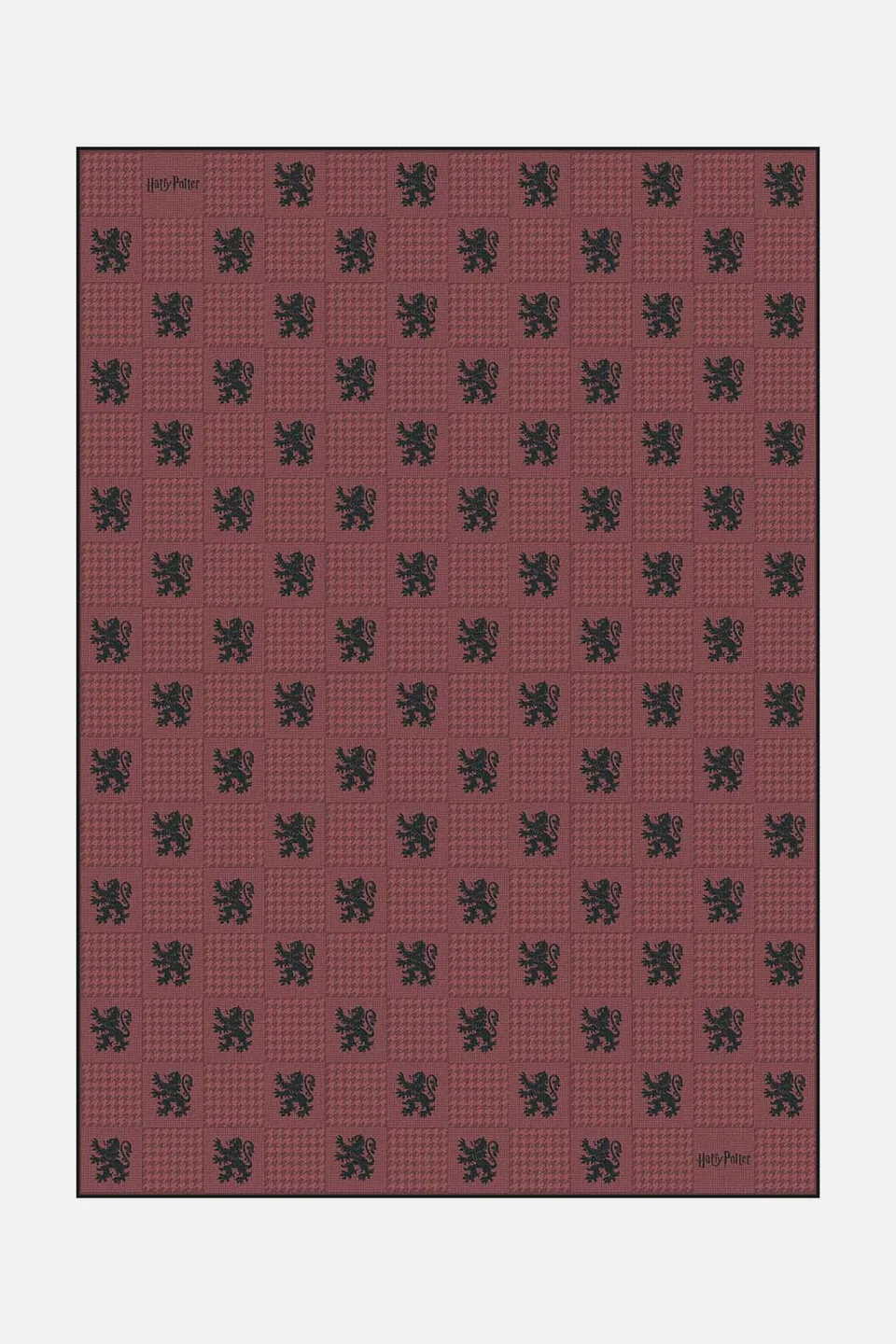teppana-harry-potter-karo-rot-teppich-waschbarer-kinder-teppich image 1