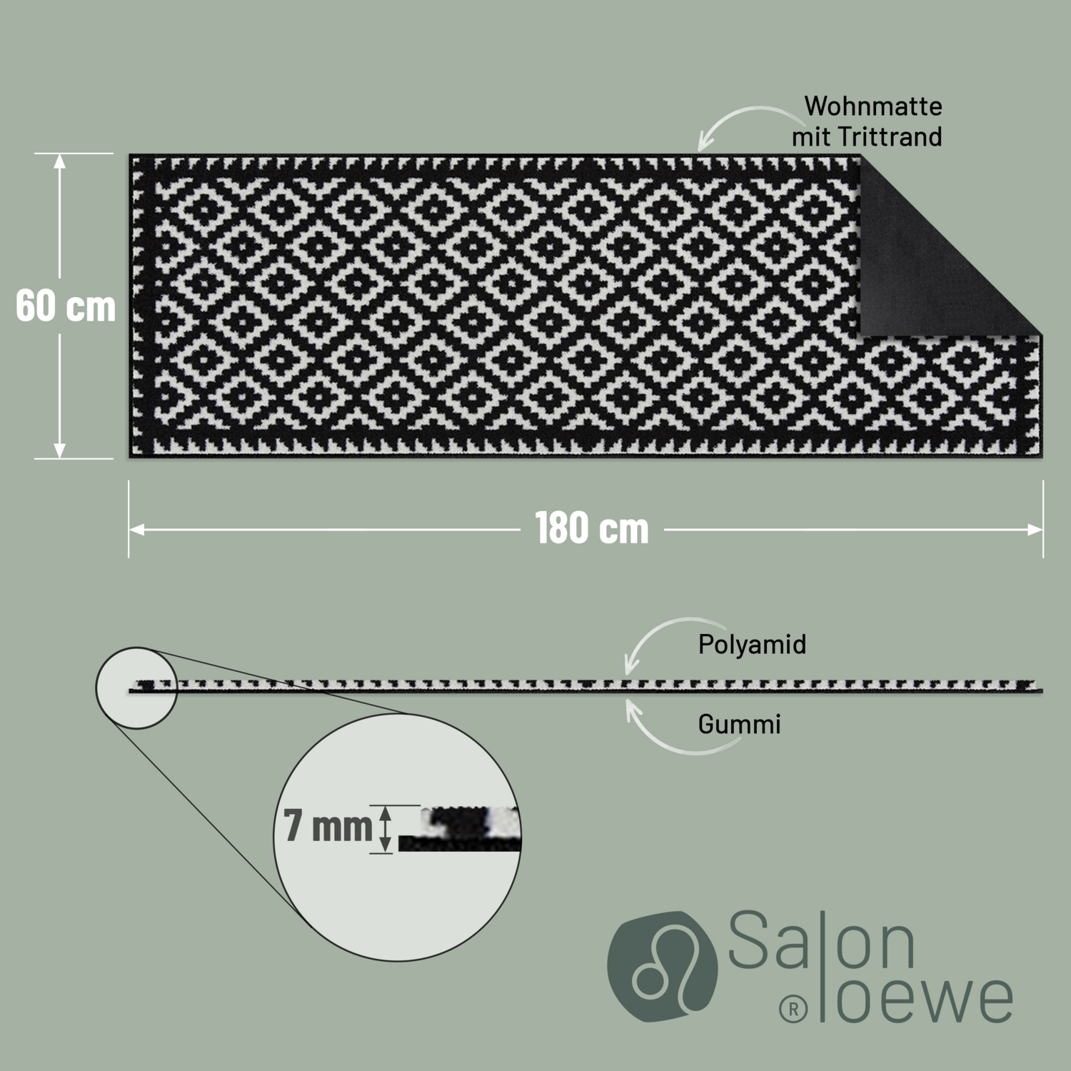 salonloewe-tabuk-black-white-teppich-60-x-180-cm-geometrisches-muster-waschbar image 4
