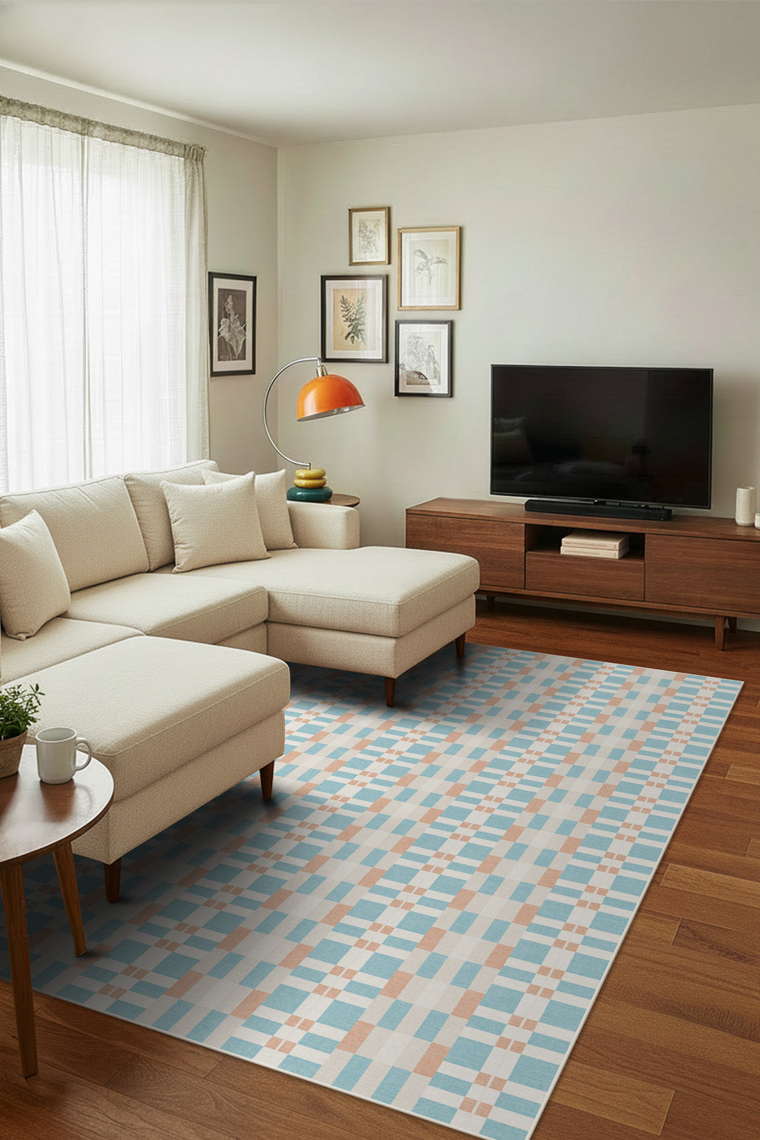 teppana-viera-pastell-waschbarer-teppich-blau-creme-geometrisch image 4