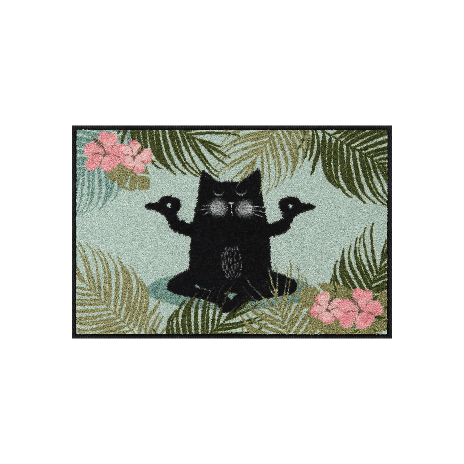 salonloewe-yoga-katze-eingangsmatte-50-x-75-cm-meditatives-katzenmotiv-polyamid- image 1