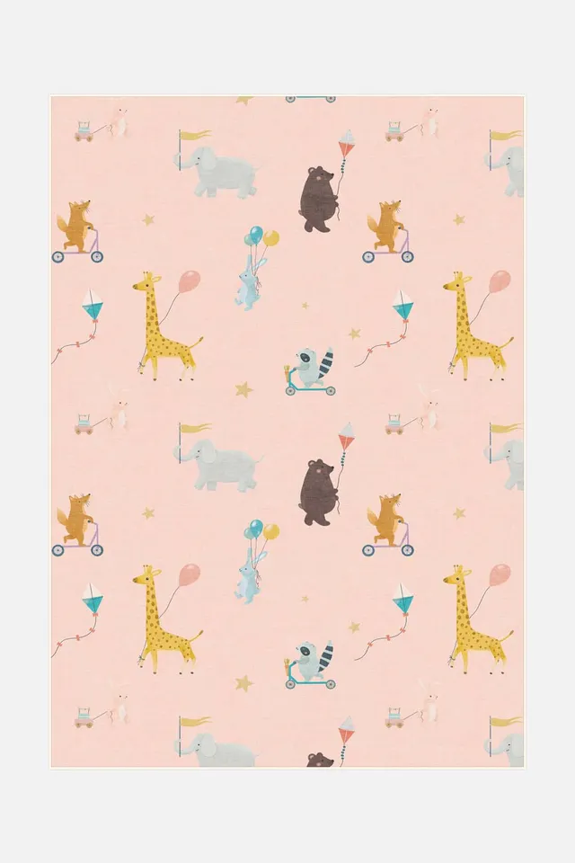 teppana-tierischer-zirkus-teppich-waschbarer-kinder-teppich image 1