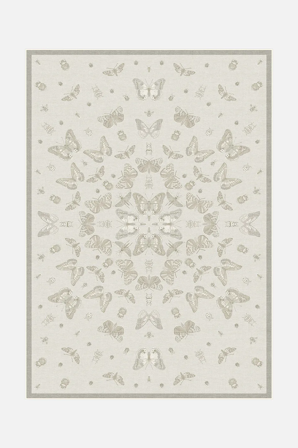 teppana-schmetterling-beige-waschbarer-teppich image 1