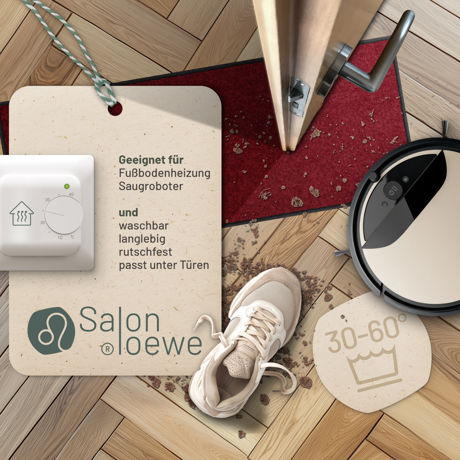 salonloewe-weinrot-teppich-waschbare-fu-matte-40-x-100-cm-polyamid-rutschfester- image 2