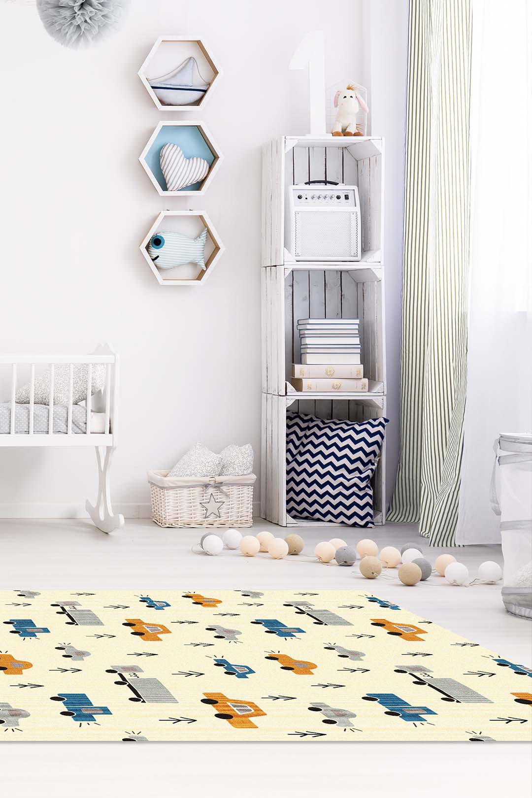 teppana-auto-bunt-kinderteppich-waschbarer-indoor-teppich-mit-rutschfester-matte image 4