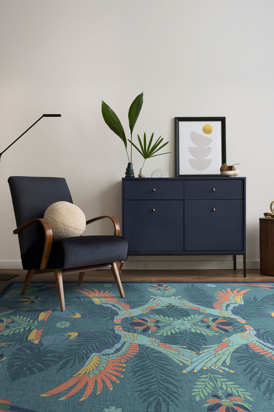 teppana-tropenv-gel-blau-teppich-waschbarer-designer-teppich-mit-exotischem-voge image 4