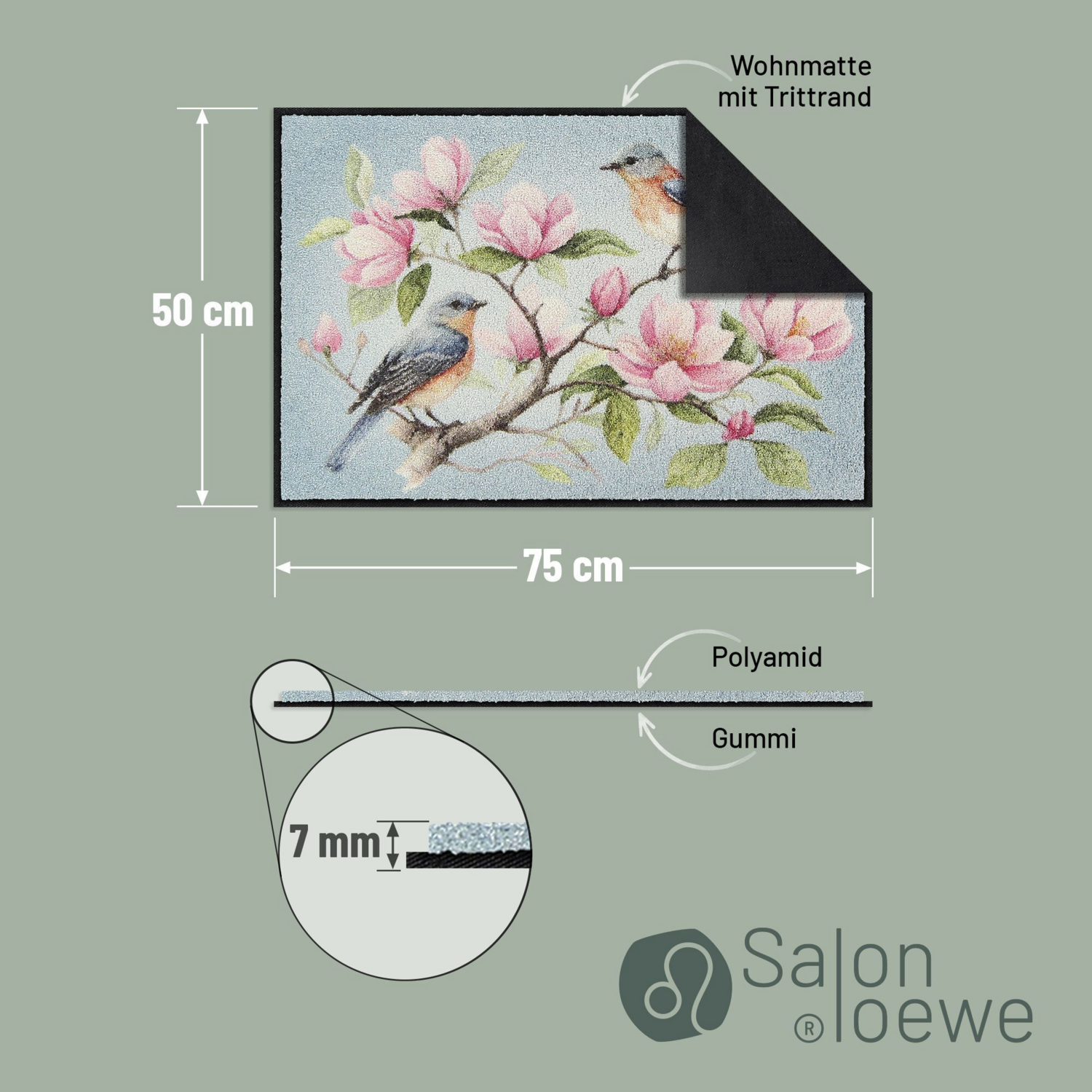 salonloewe-magnolia-birds-blue-eingangsmatte-50-x-75-cm-waschbare-t-rmatte-mit-v image 3