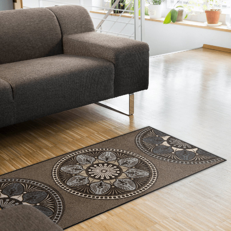 salonloewe-yara-taupe-l-ufer-75-x-150-cm-mandala-muster-waschbar-trocknergeeigne image 2