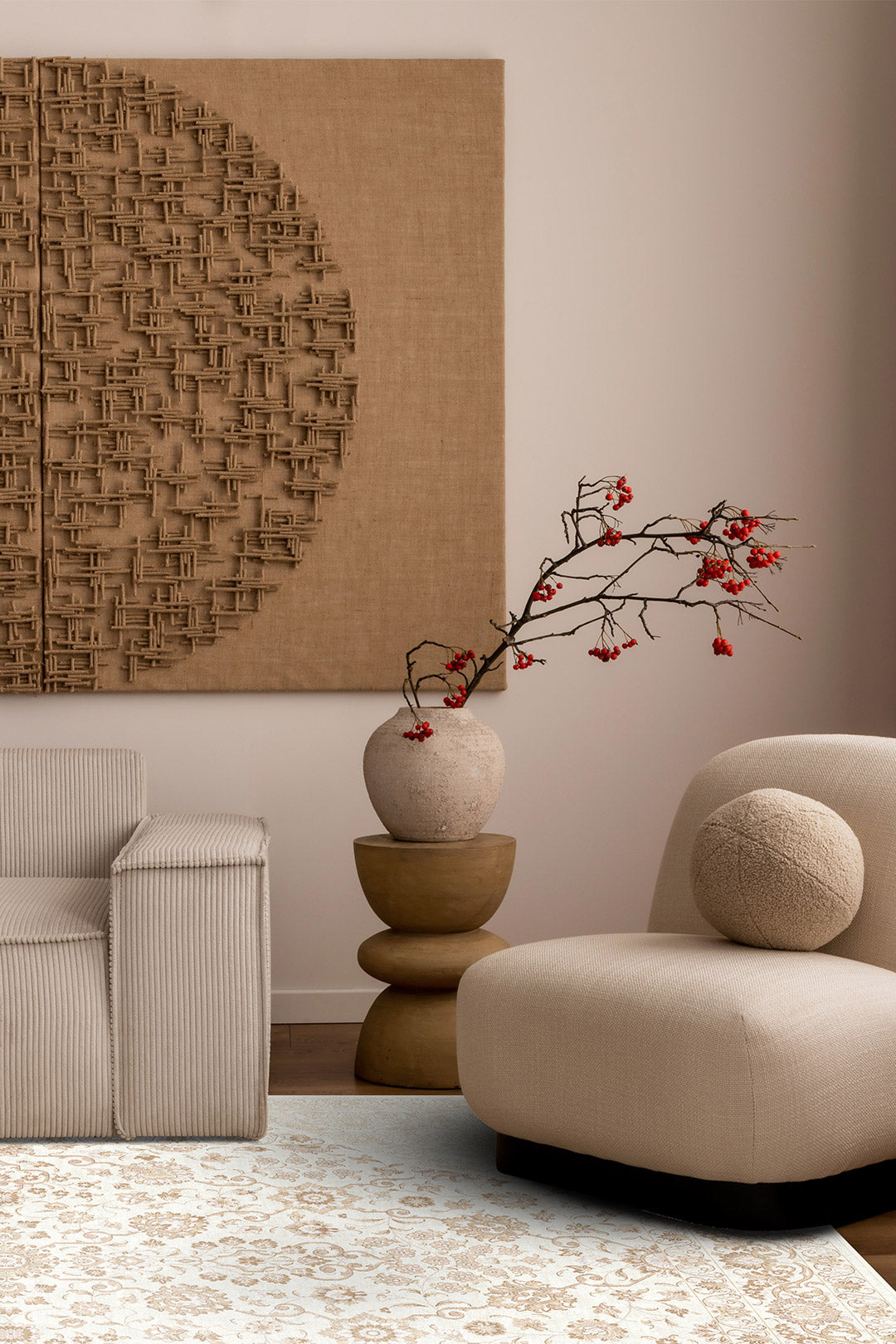 teppana-finja-creme-teppich-waschbarer-boho-indoor-teppich-in-creme-braun-taupe- image 4