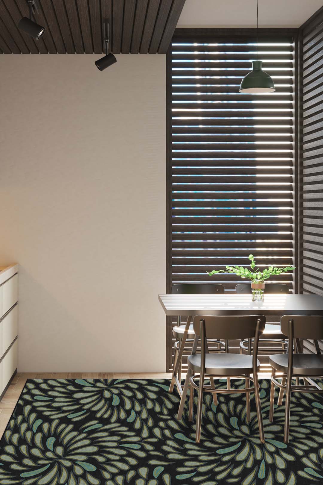teppana-filiz-nacht-teppich-waschbarer-indoor-teppich-blau-gr-n-schwarz-modernes image 4