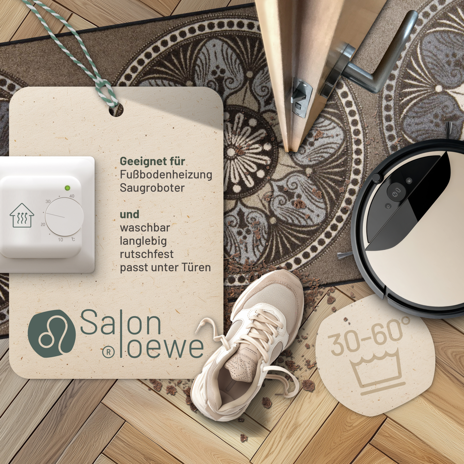 salonloewe-yara-taupe-l-ufer-75-x-150-cm-mandala-muster-waschbar-trocknergeeigne image 3