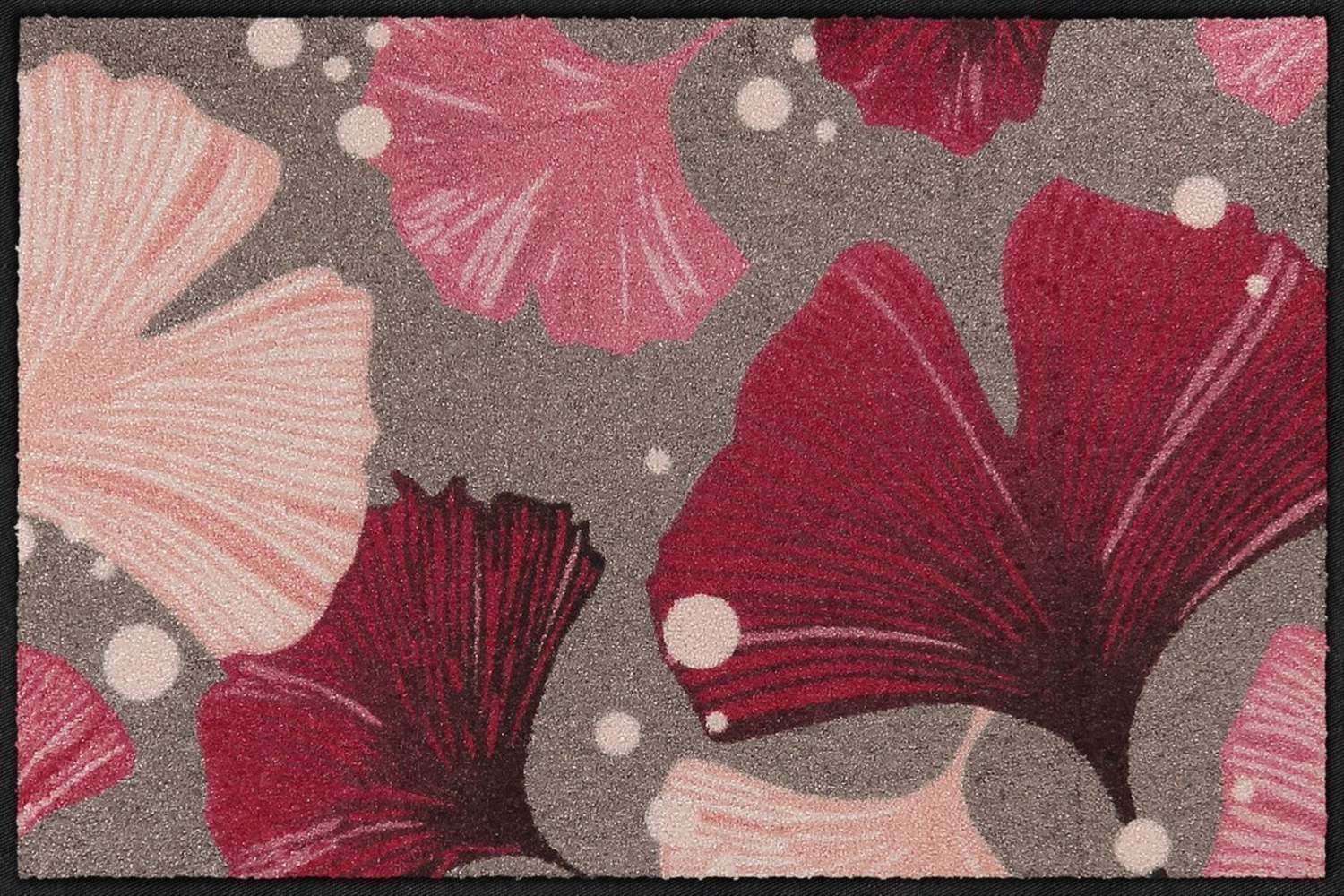 salonloewe-ginkgo-dance-rose-eingangsmatte-50-x-75-cm-schmutzfangmatte-mit-bl-te image 1