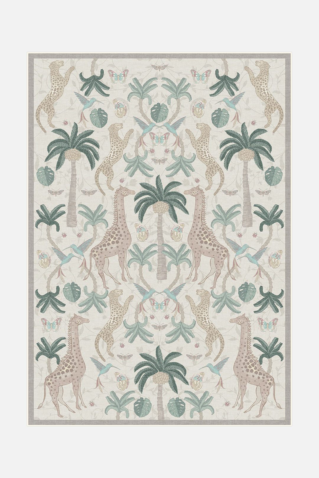 teppana-savanne-beige-teppich-waschbarer-boho-teppich-in-beige-natur-100-made-in image 1
