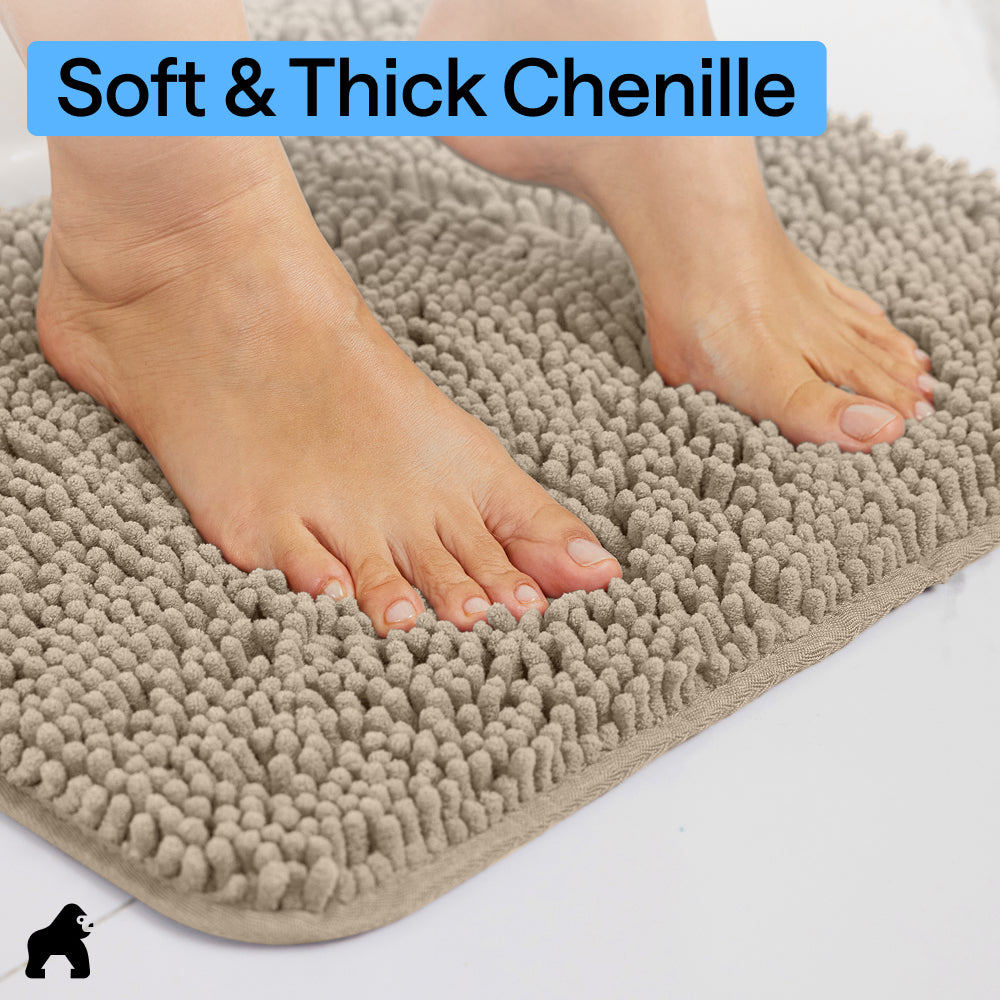 gorilla-grip-set-of-2-chenille-bath-rug-2er-set-badteppich-chenille image 4