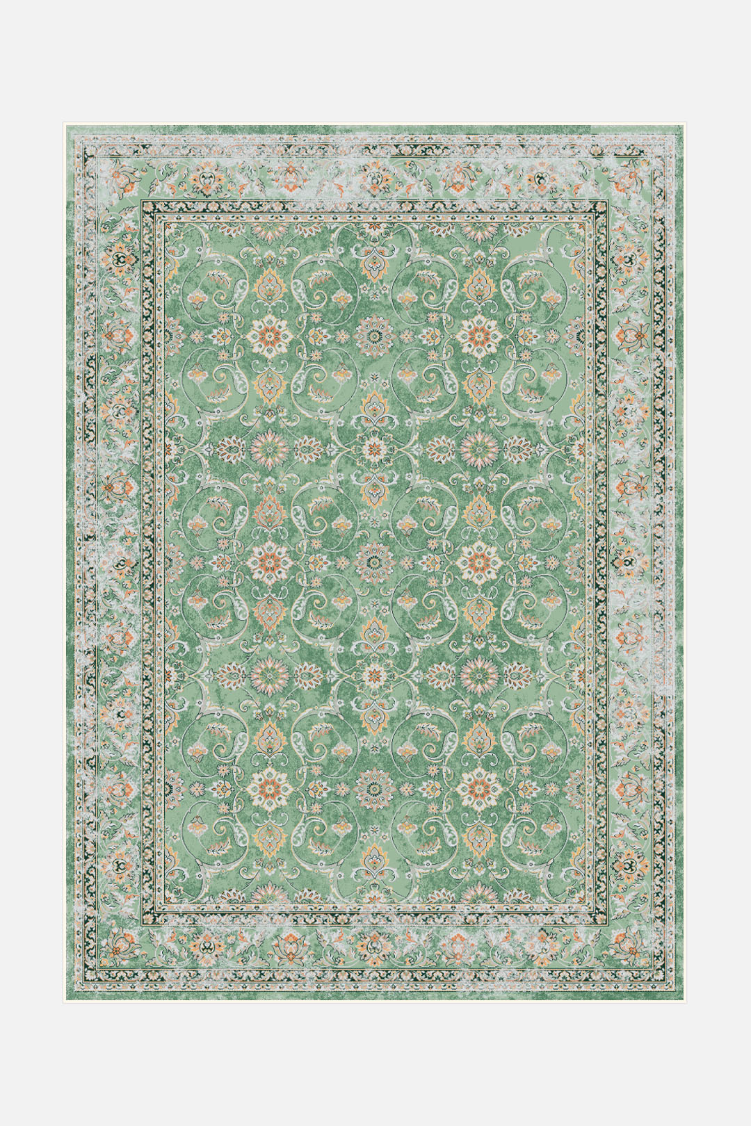 teppana-persisch-jade-teppich-waschbarer-kurzflor-teppich-in-blau-gr-n-34-50-sta image 1