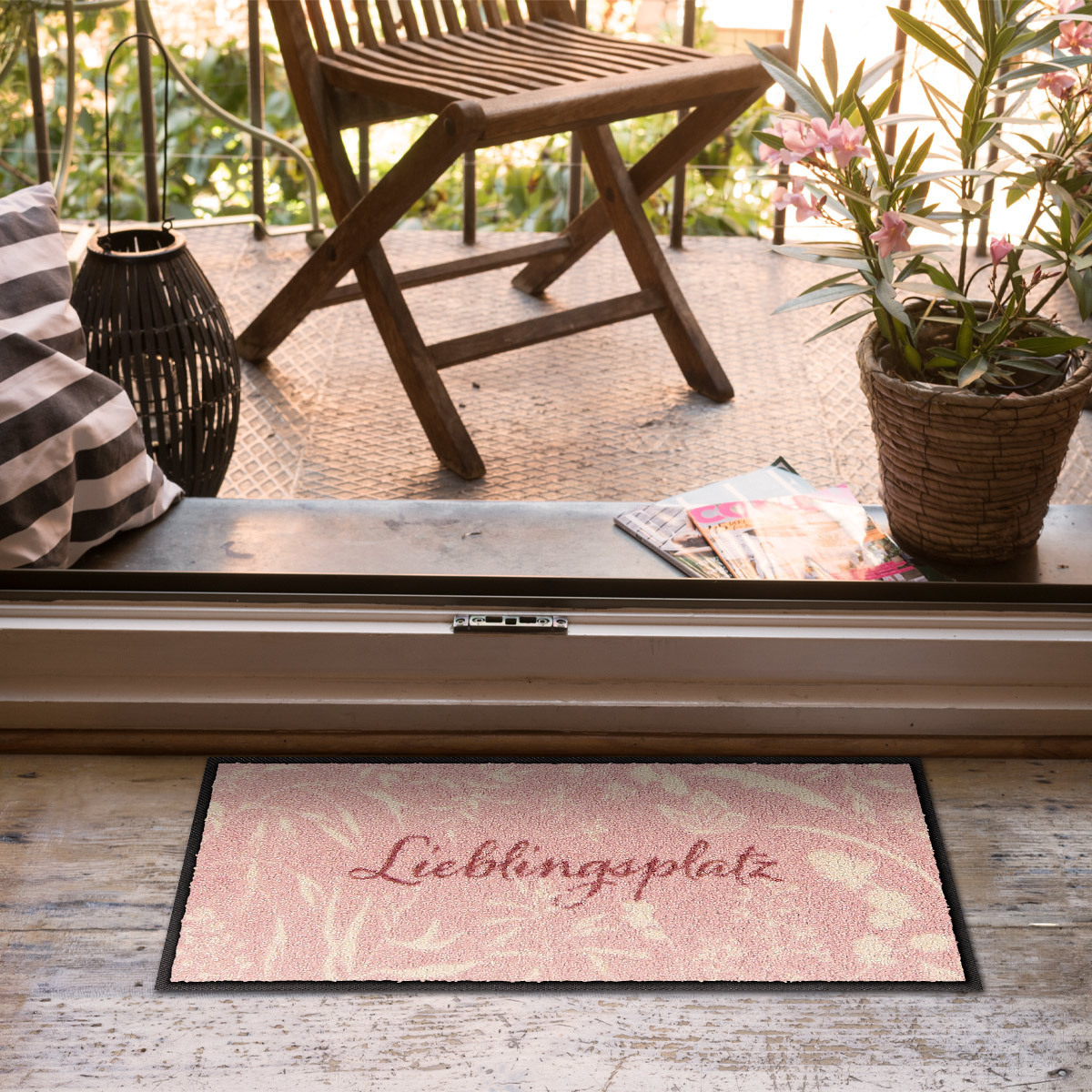 salonloewe-lieblingsplatz-wiese-rosa-minimatte-30-x-60-cm-kleine-schmutzfangmatt image 2