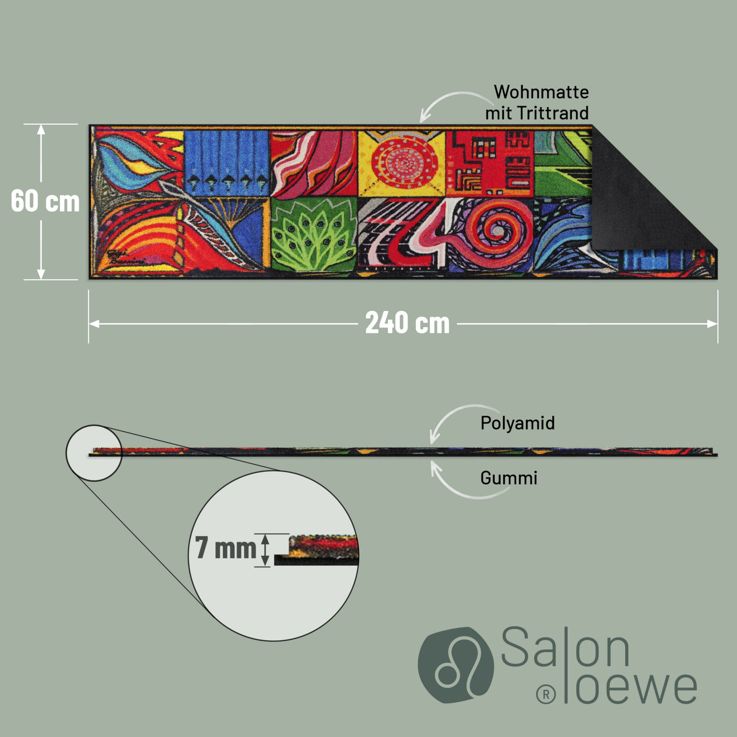 salonloewe-gemelli-teppich-60-x-240-cm-waschbarer-xl-l-ufer-mit-rutschfestem-gum image 3