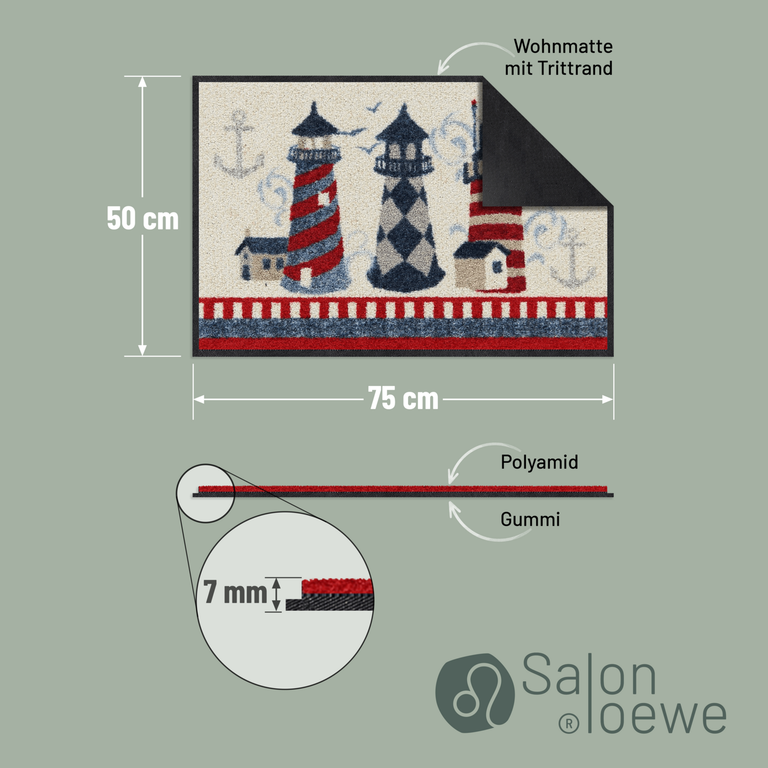 salonloewe-faro-eingangsmatte-50-x-75-cm-maritime-schmutzfangmatte-mit-leuchttur image 4
