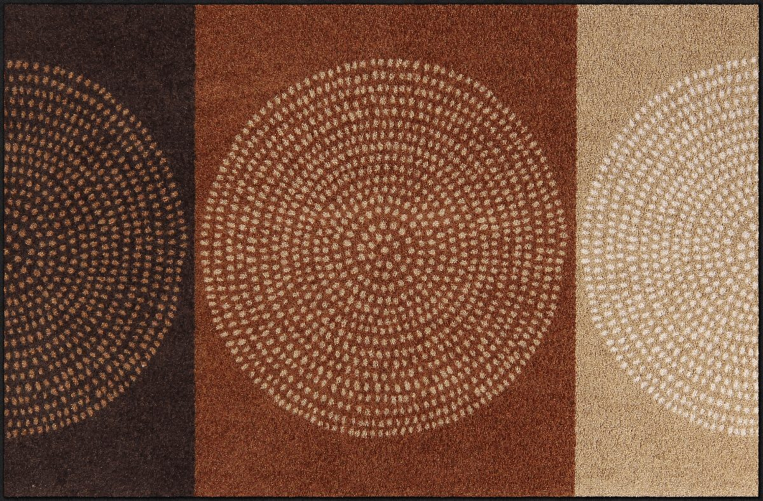 salonloewe-nestor-mocca-teppich-115-x-175-cm-schmutzfangmatte-mit-streifendesign image 1
