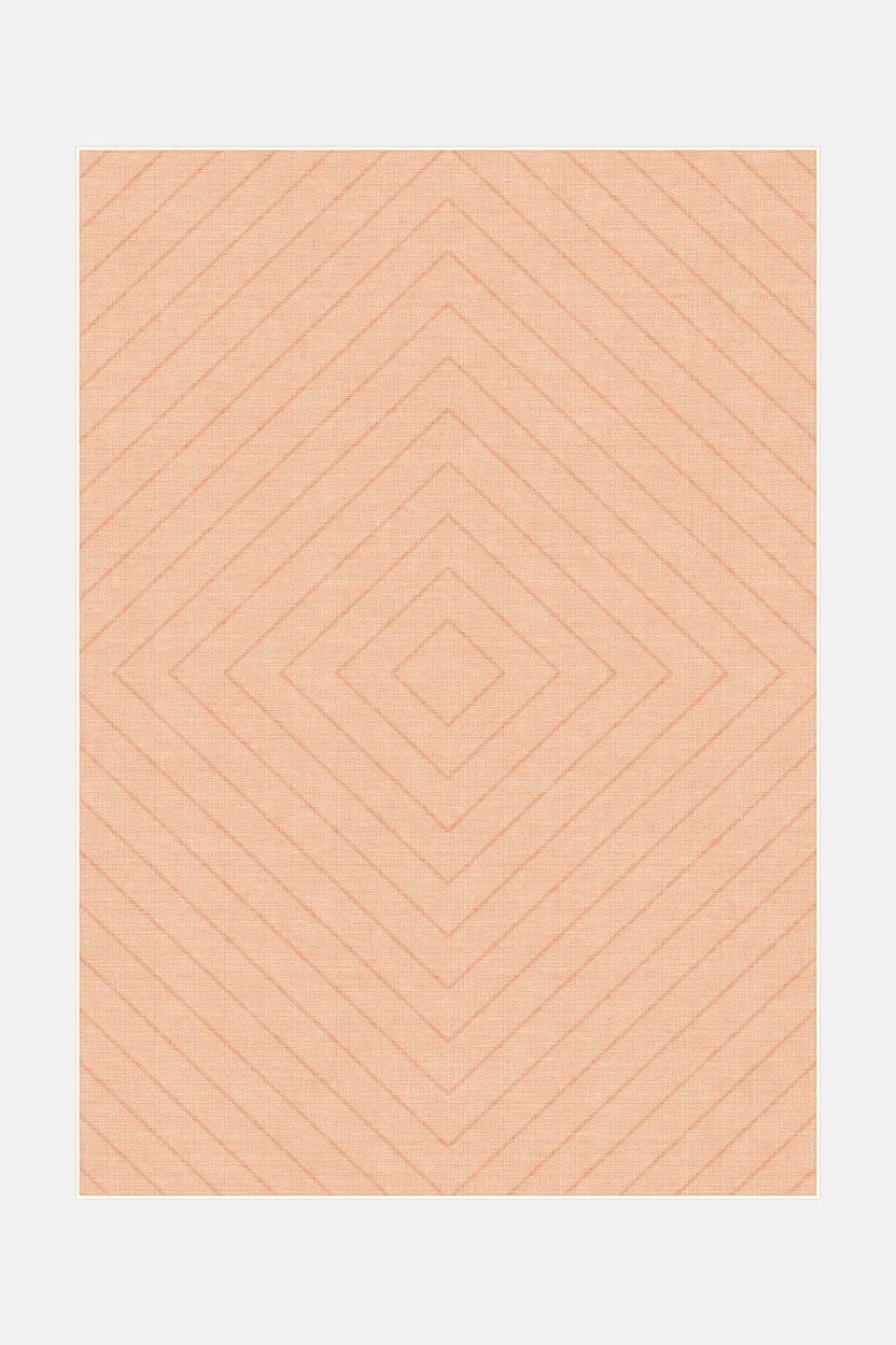 teppana-diamond-papaya-waschbarer-teppich-geometrisch-orange image 1