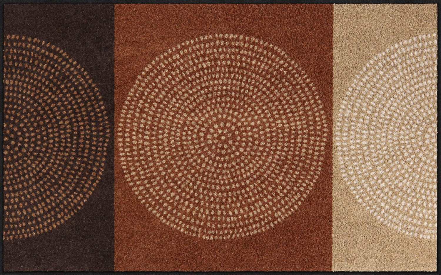 salonloewe-nestor-mocca-teppich-75-x-120-cm-waschbare-schmutzfangmatte-mit-grafi image 1