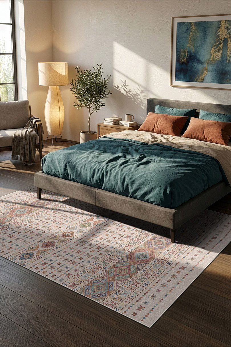 teppana-noura-sand-teppich-waschbarer-boho-teppich image 4