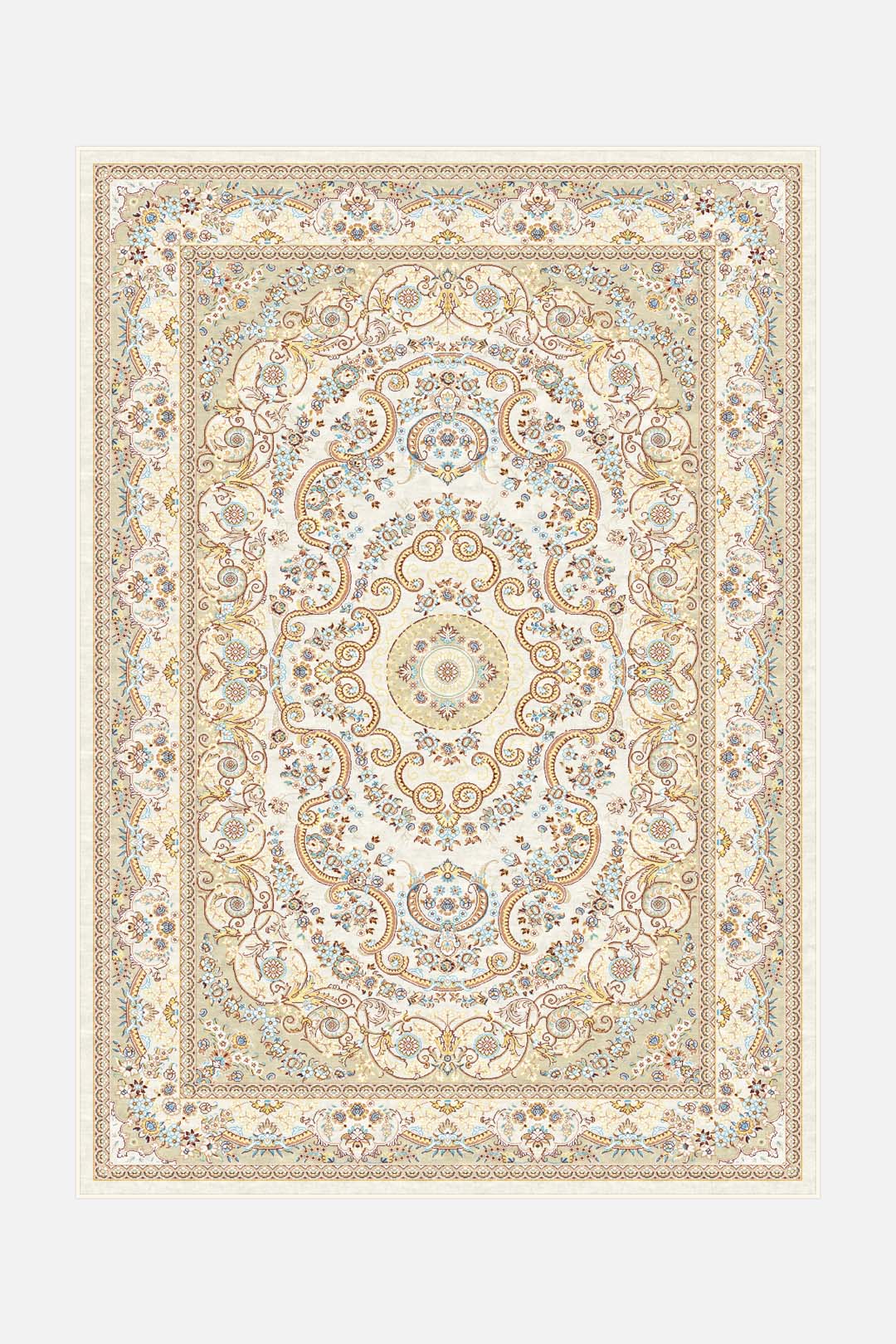 teppana-flora-beige-teppich-waschbarer-teppich-im-floralen-design-beige-natur-mi image 1