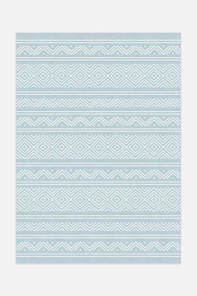 teppana-outdoor-aztek-himmelblau-teppich-wetterfest-waschbar-inkl-rutschfester-m image 1