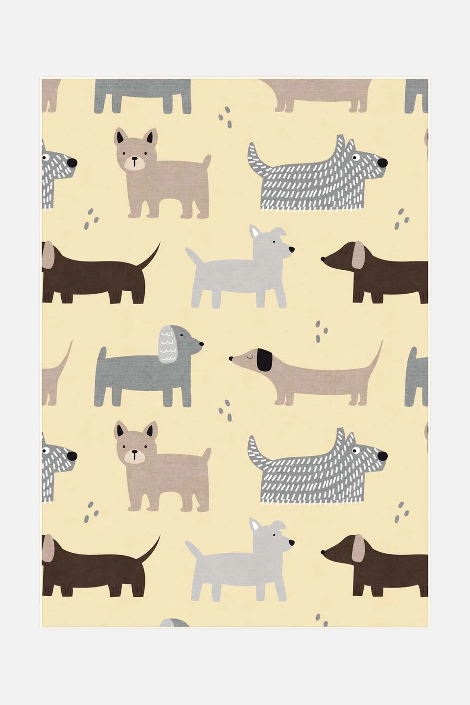 teppana-hundepark-gelb-teppich-waschbarer-kinder-teppich image 1