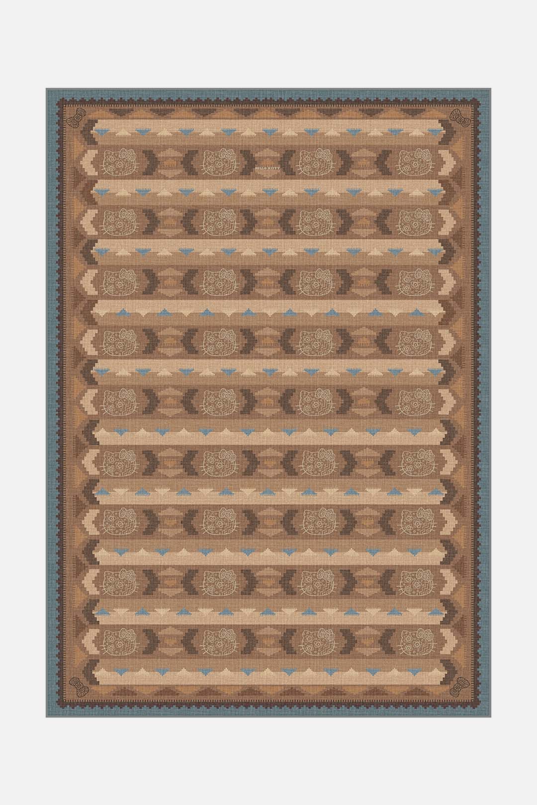 teppana-hello-kitty-kilim-terrakotta-waschbarer-teppich image 1