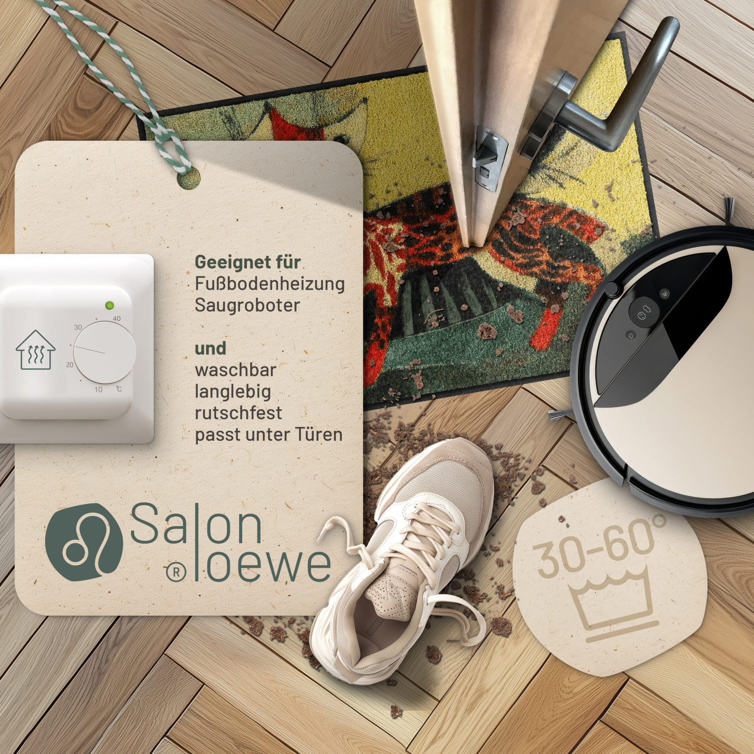 salonloewe-three-sisters-eingangsmatte-50-x-75-cm-waschbar-rutschfest image 3