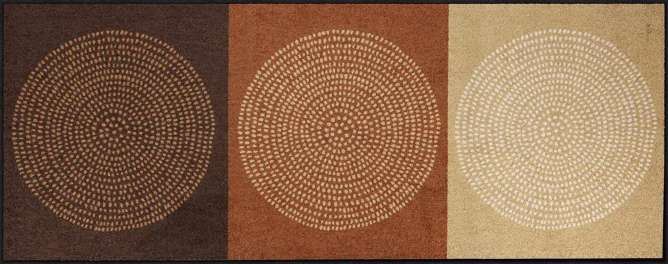 salonloewe-nestor-mocca-teppich-75-x-190-cm-waschbare-schmutzfangmatte-mit-grafi image 1