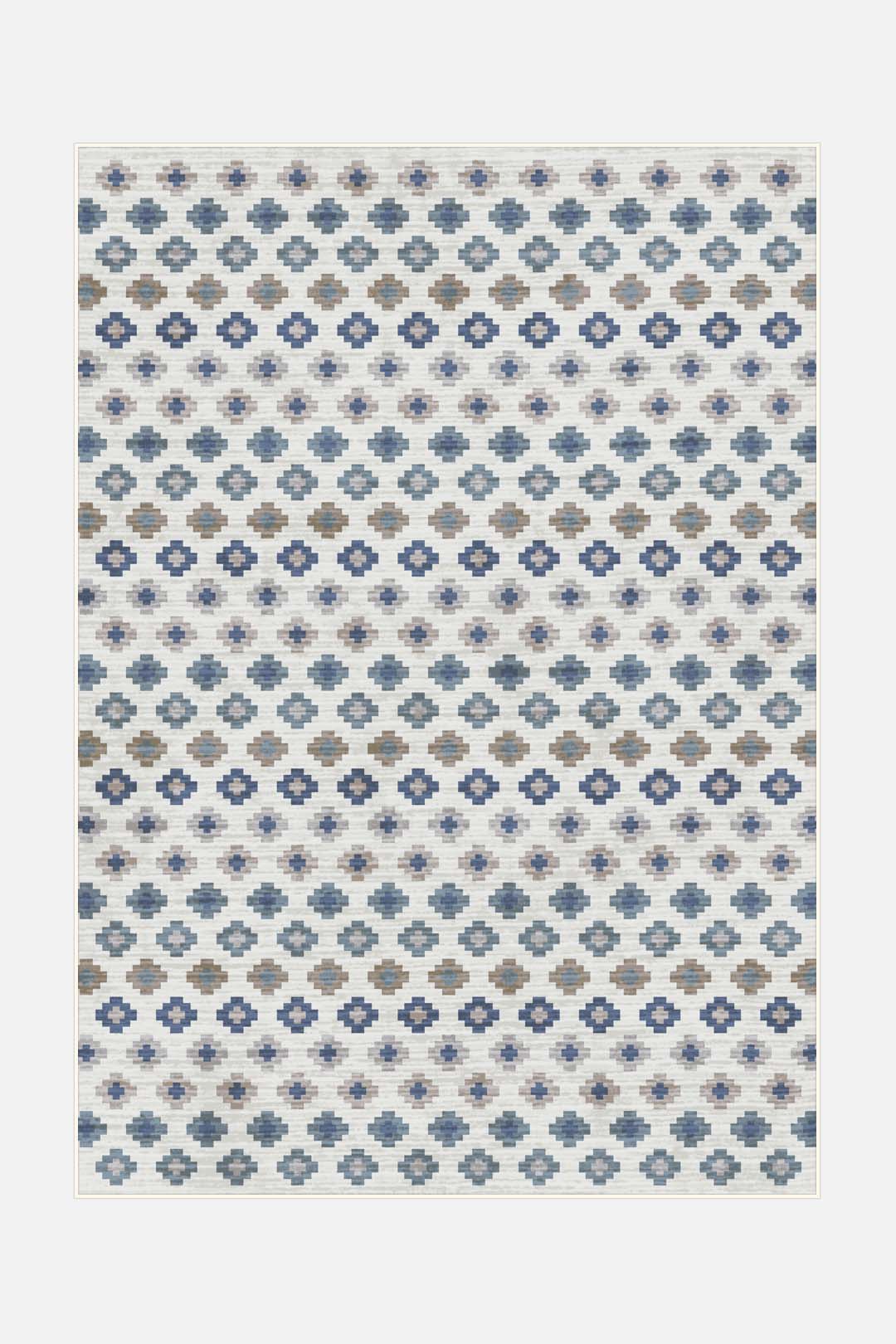teppana-anita-stein-waschbarer-teppich-blau-gr-n-grau image 1
